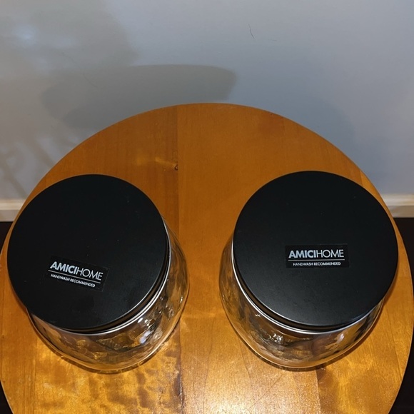 AMICI HOME CLEAR SPOOKY 7" SKULL HALLOWEEN DECOR CANDY CANISTER JAR W/LID - Picture 4 of 4